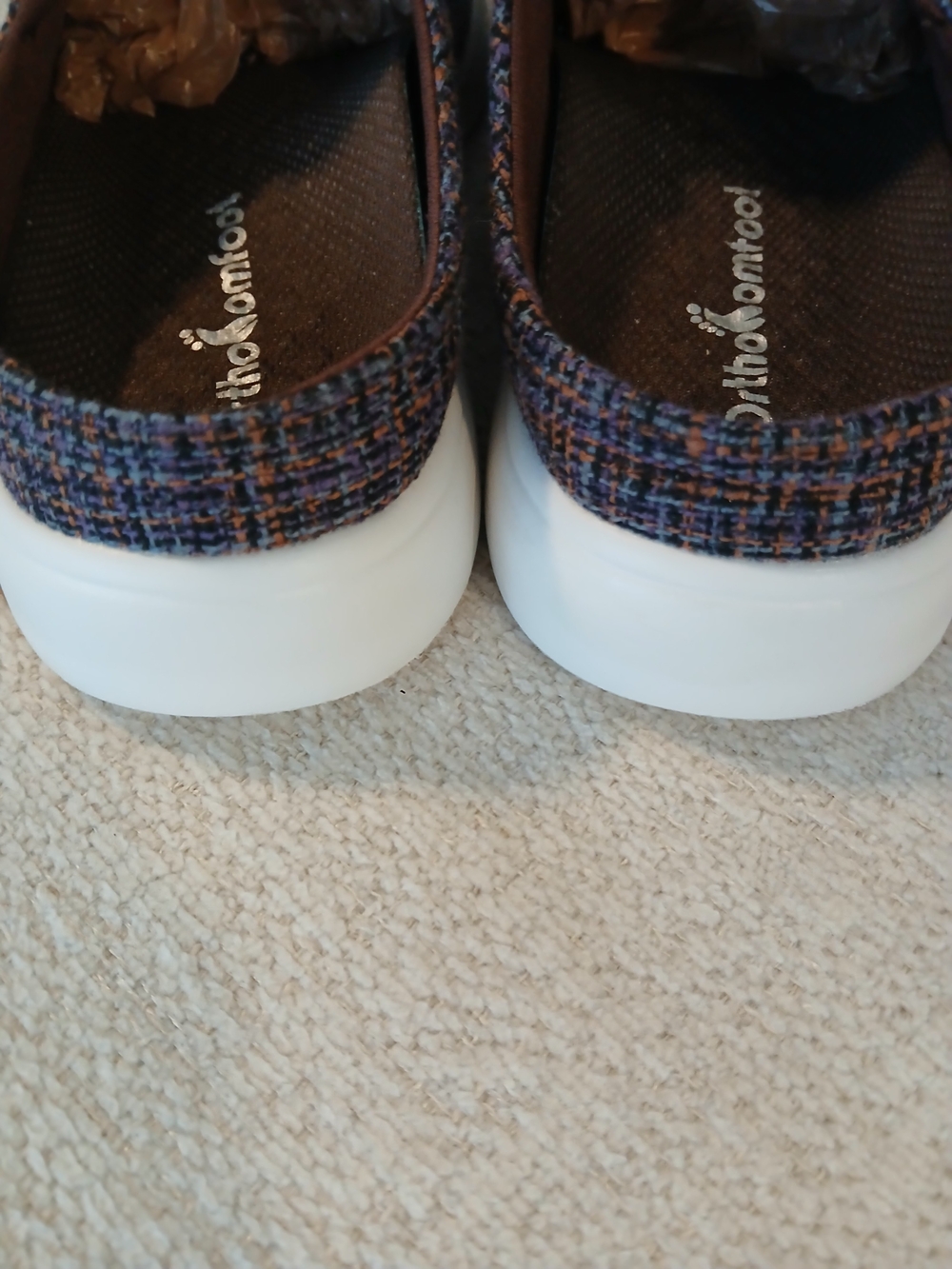 ✨️Like NEW! •OrthoComfort• Slip-On Casual Comfort Shoes - Brown Multi - Picture 12 of 14